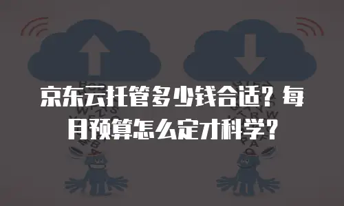 京东云托管多少钱合适？每月预算怎么定才科学？