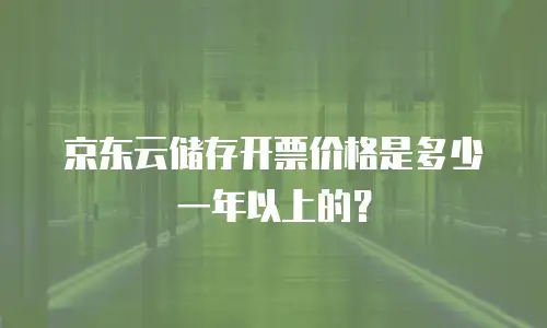 京东云储存开票价格是多少一年以上的？