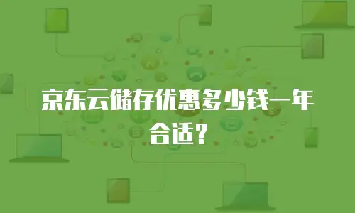 京东云储存优惠多少钱一年合适？
