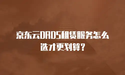 京东云DRDS租赁服务怎么选才更划算？