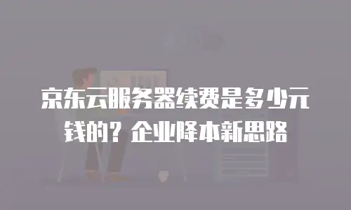 京东云服务器续费是多少元钱的？企业降本新思路