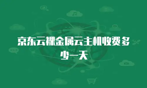 京东云裸金属云主机收费多少一天