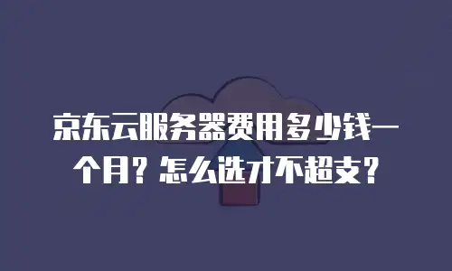 京东云服务器费用多少钱一个月？怎么选才不超支？