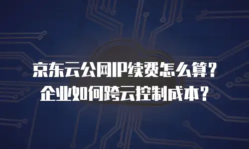 京东云公网IP续费怎么算？企业如何跨云控制成本？