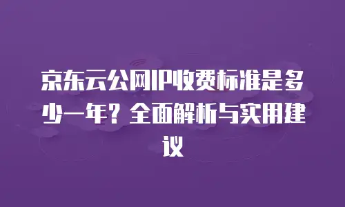 京东云服务器租赁费用是多少钱一个月