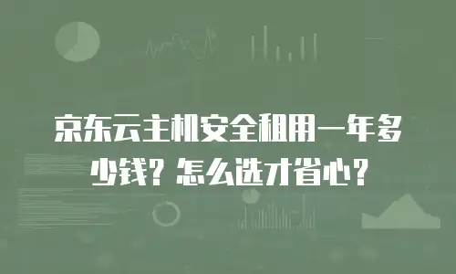 京东云主机安全租用一年多少钱？怎么选才省心？