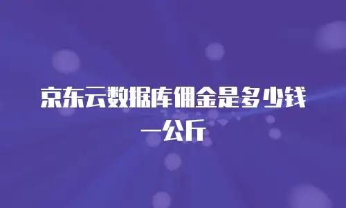 京东云公网ip续费是多少钱一年的