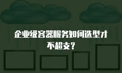 企业级容器服务如何选型才不超支？