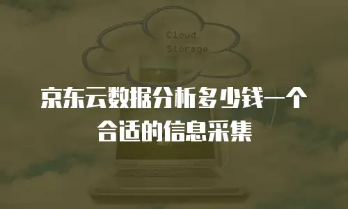 京东云数据分析多少钱一个合适的信息采集