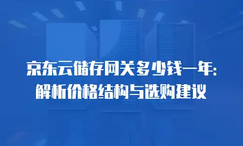 京东云储存网关多少钱一年：解析价格结构与选购建议