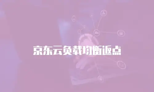 京东云负载均衡返点