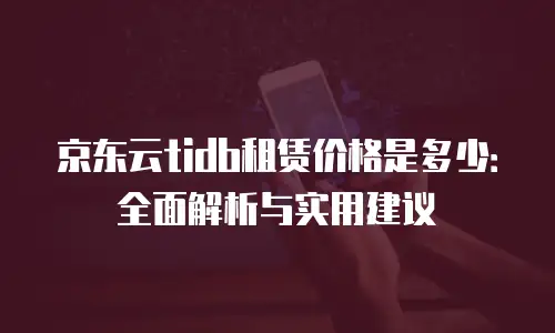 京东云tidb租赁价格是多少：全面解析与实用建议