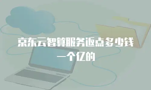 京东云智算服务返点多少钱一个亿的