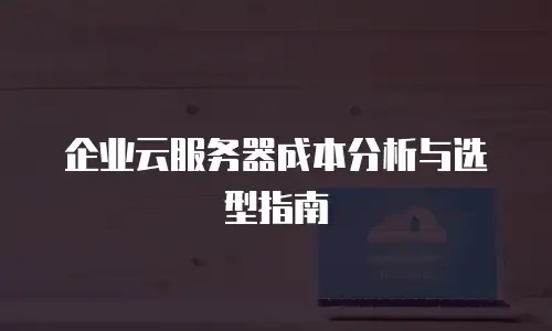 企业云服务器成本分析与选型指南