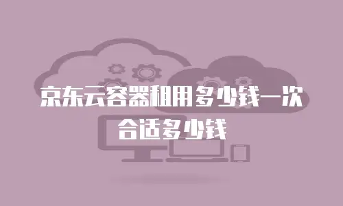 京东云容器租用多少钱一次合适多少钱