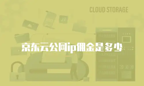 京东云公网ip佣金是多少
