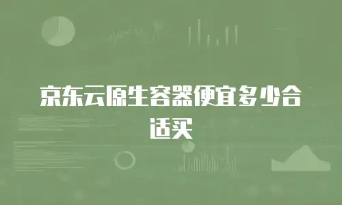 京东云原生容器便宜多少合适买