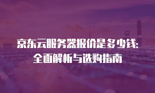 京东云储存报价多少钱一年