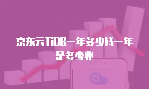 京东云TiDB一年多少钱一年是多少兆