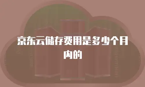 京东云储存费用是多少个月内的