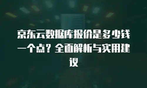 京东云云硬盘租用
