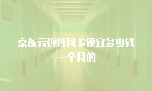 京东云弹性网卡便宜多少钱一个月的