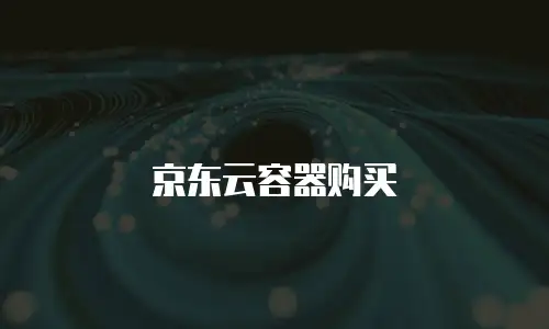 京东云容器购买