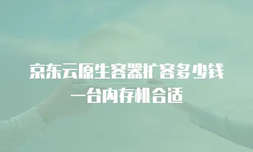 京东云原生容器扩容多少钱一台内存机合适