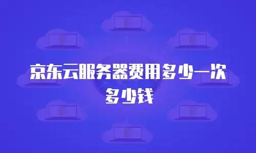 京东云服务器费用多少一次多少钱