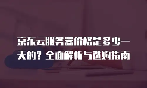 京东云服务器价格是多少一天的？全面解析与选购指南