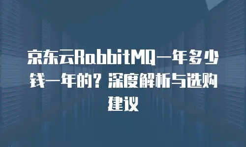 京东云RabbitMQ一年多少钱一年的？深度解析与选购建议