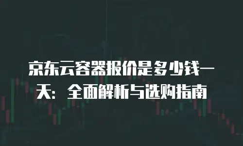京东云容器报价是多少钱一天：全面解析与选购指南