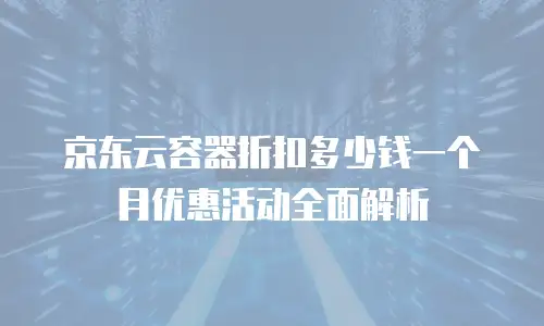 京东云储存费用多少钱一个月