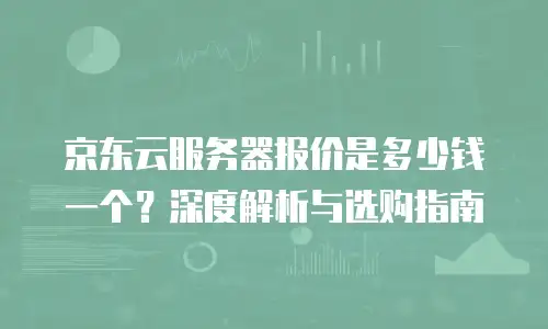 京东云数据分析费用是多少钱一个月