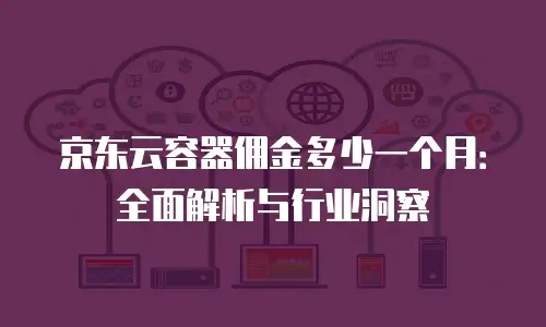 京东云容器佣金多少一个月：全面解析与行业洞察