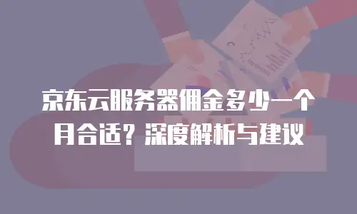 京东云云托管优惠条件解析：如何最大化节省云计算成本？