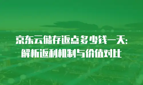 京东云服务器续费多少合适