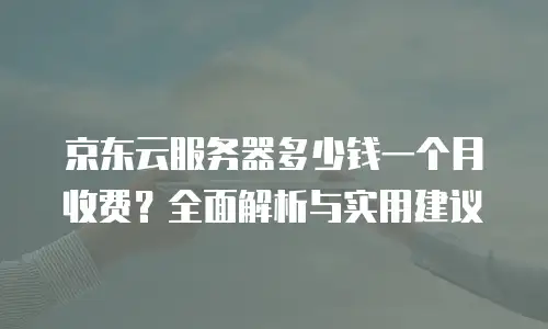 京东云智算服务费用是多少钱一个月的多少