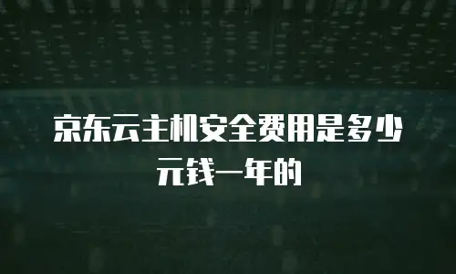 京东云主机安全费用是多少元钱一年的
