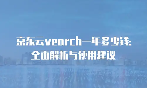 京东云储存便宜多少元钱一个月：企业用户如何选择高性价比方案
