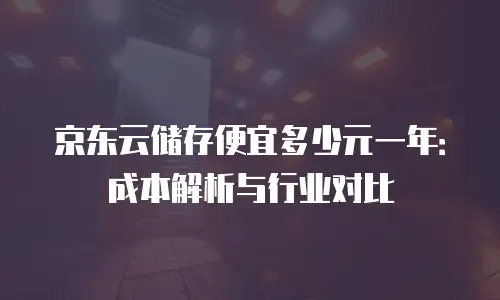 京东云智算服务多少钱一年？全面解析与选购指南