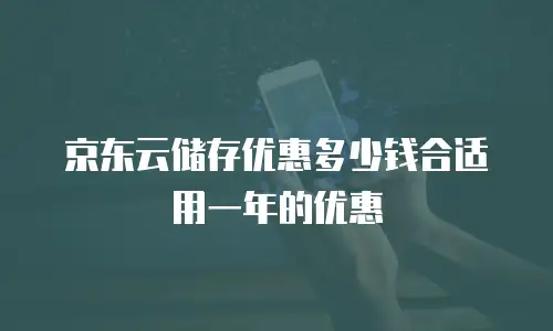 京东云储存优惠多少钱合适用一年的优惠劵