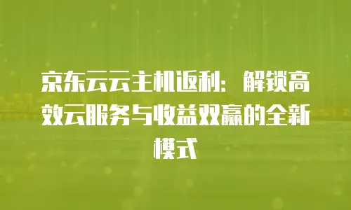 京东云CVM折扣：企业降本增效的智能之选