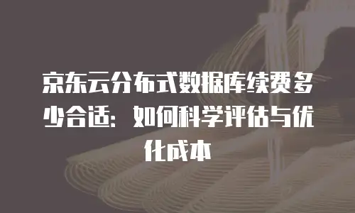 京东云储存收费多少钱一年：全面解析与成本优化策略