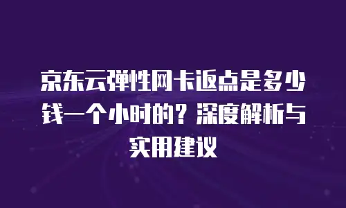 京东云elasticsearch价格表