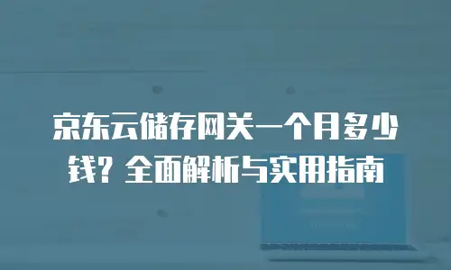 京东云储存网关一个月多少钱？全面解析与实用指南