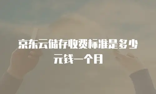 京东云储存优惠多少钱一个月合适：全面解析与实用建议