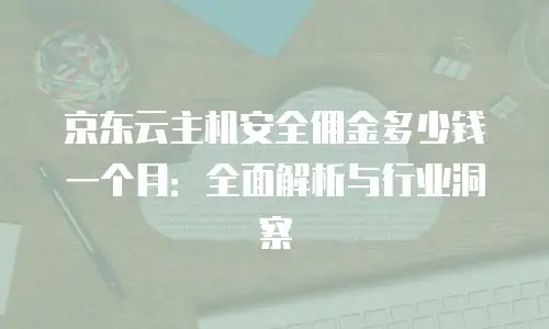 京东云储存价格多少钱一年多少合适？全面解析与优化建议