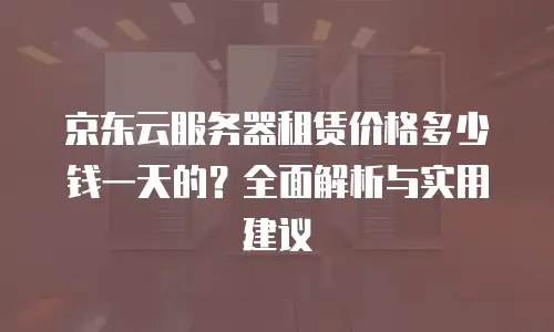 京东云服务器租赁价格多少钱一天的？全面解析与实用建议
