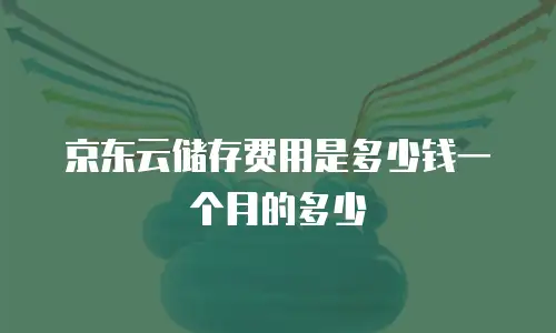 京东云储存折扣多少钱：如何用最优成本管理云存储预算